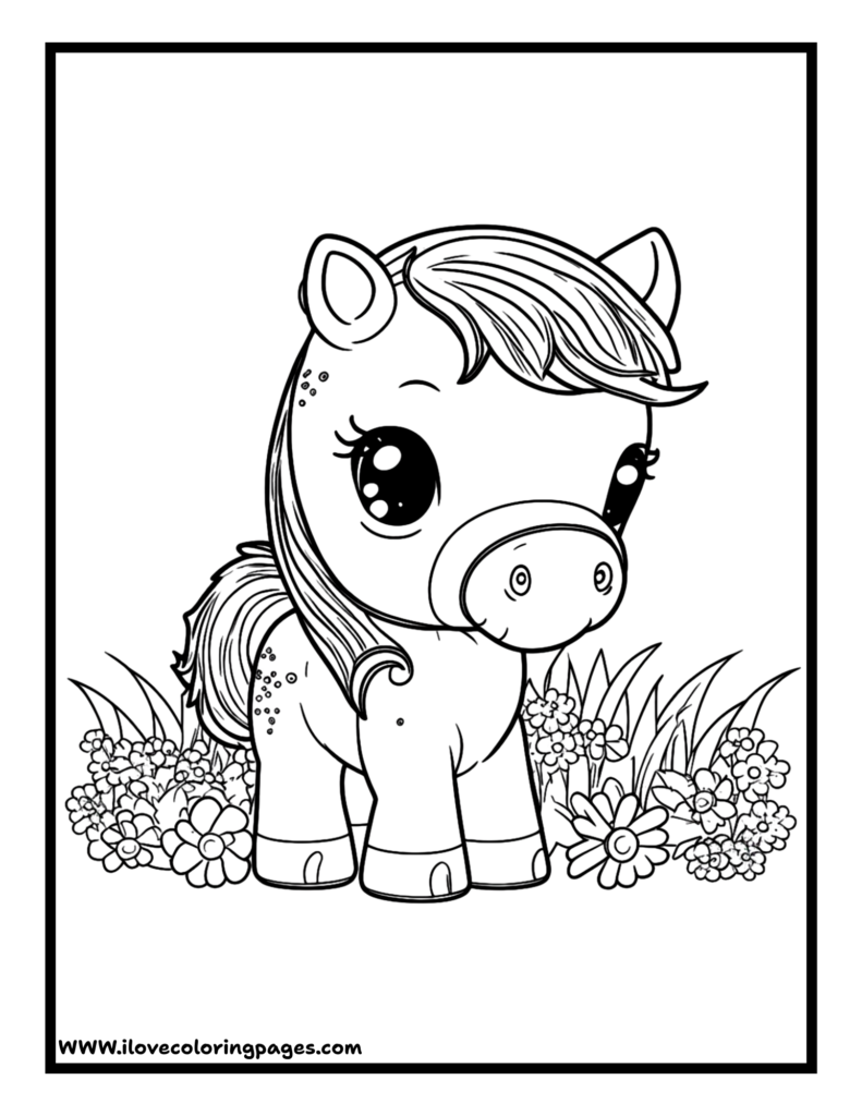 Cute Pony Coloring Page