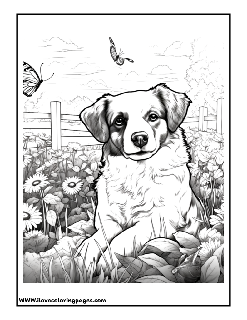 Dog Coloring Page Free