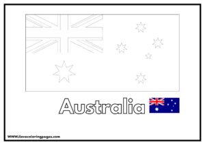 Australia Flag Coloring Page