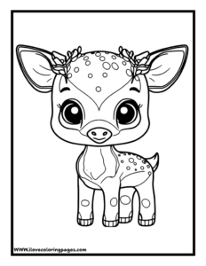 Baby Deer Colouring Sheet