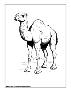 Camel Coloring Sheet to Print