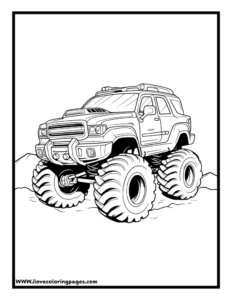 Colouring Page Monster Truck