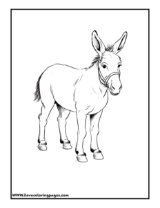Donkey Free Coloring Page