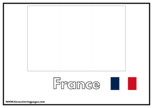 France Flag Coloring Page