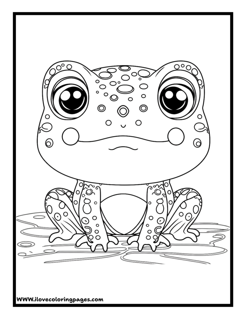 Frog Coloring Page Pdf free printable coloring page