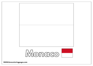 Monaco Flag Coloring Page