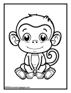 Monkey Coloring Page