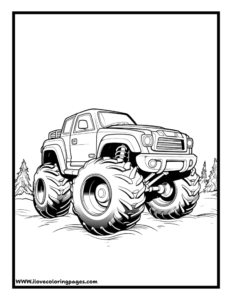 Monster Truck Coloring Page Printable