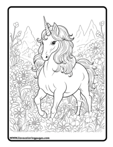Unicorn Free Printable Coloring Page for Adults