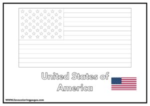 United States Flag Coloring Page