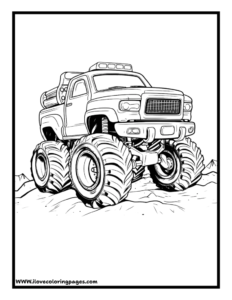 Monster Truck Coloring Sheet