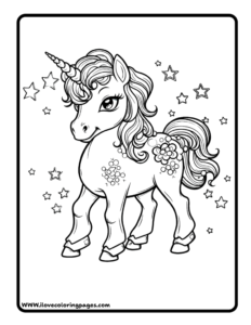 Unicorn Coloring Page